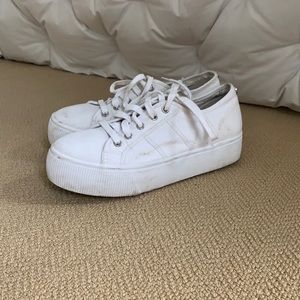 Steve Madden Emmi White Platform Sneakers
